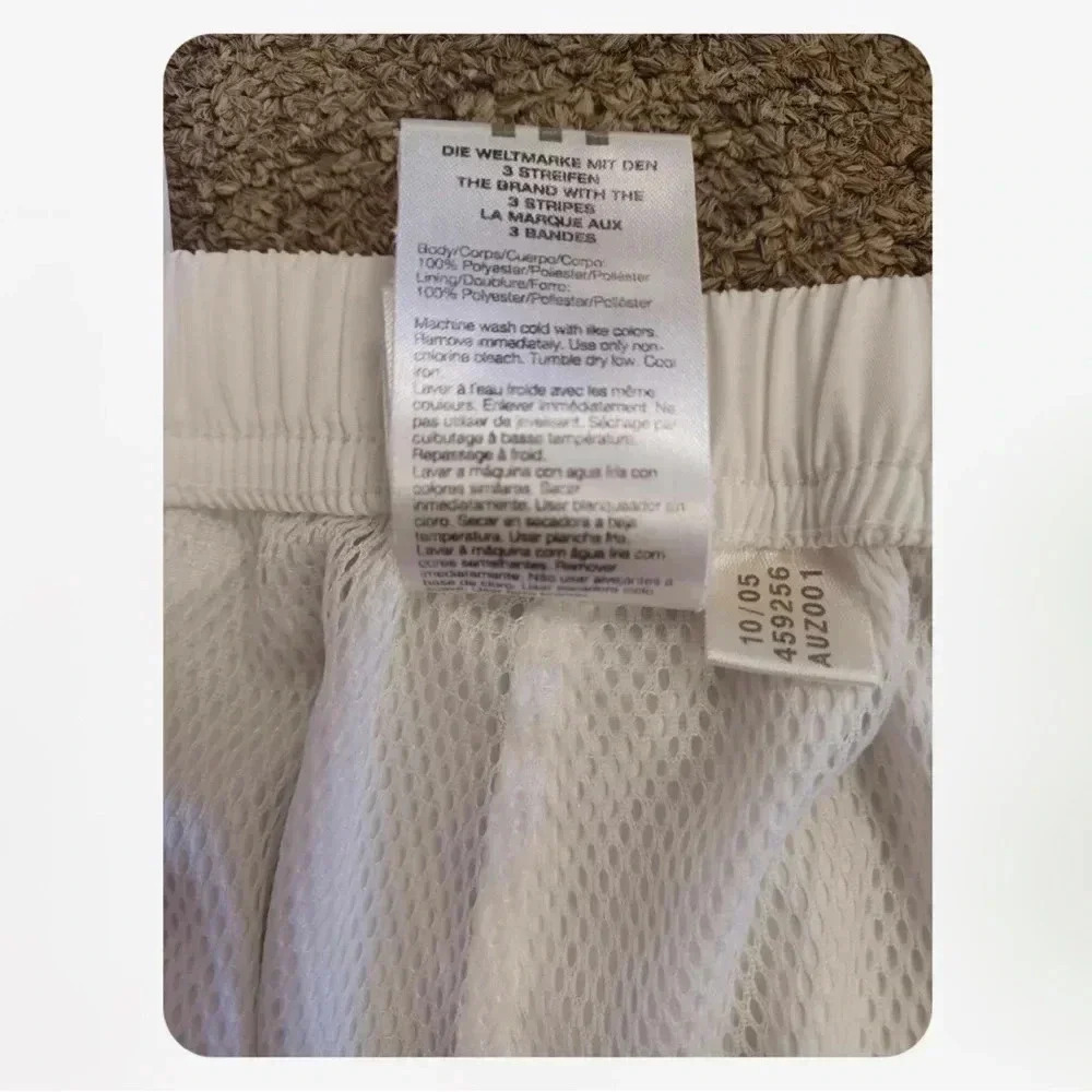 Adidas Vintage Lined White Red Track Pants Size Large - Picture 9 of 11